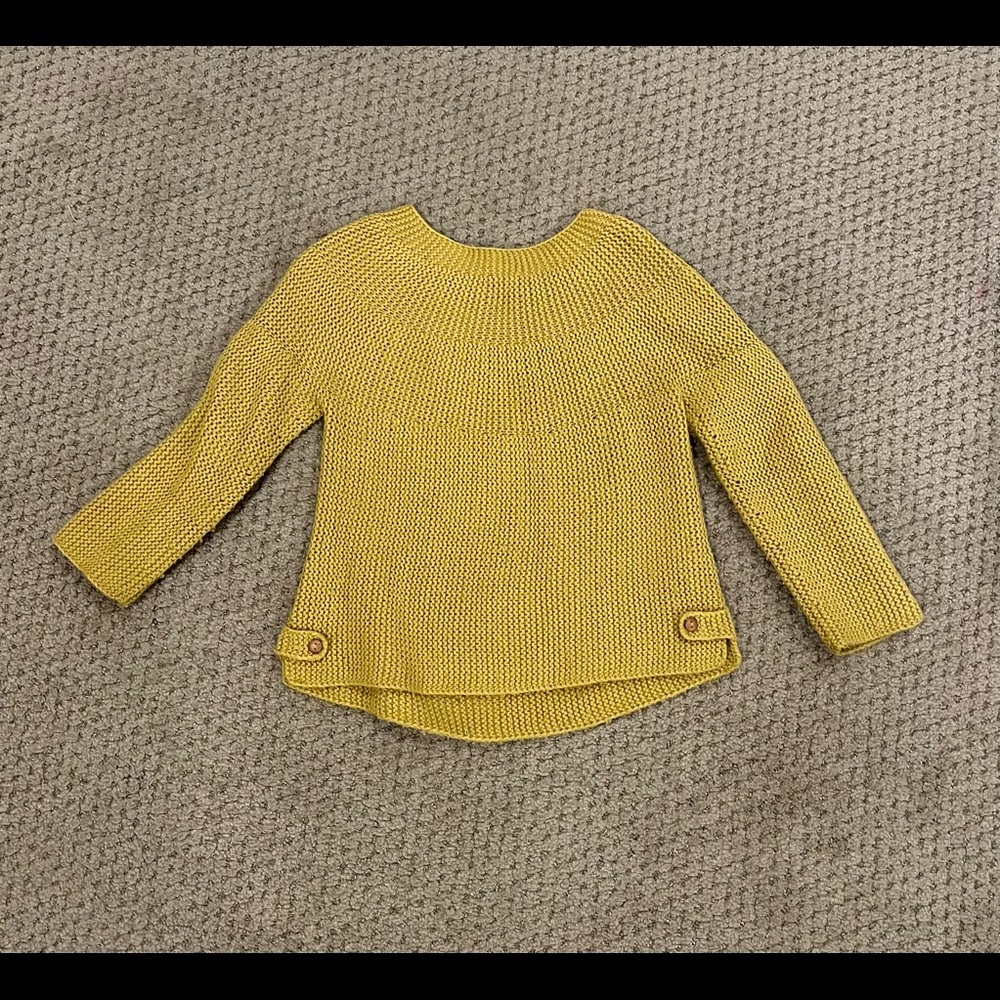 Cozy Yellow Knit Kids Sweater